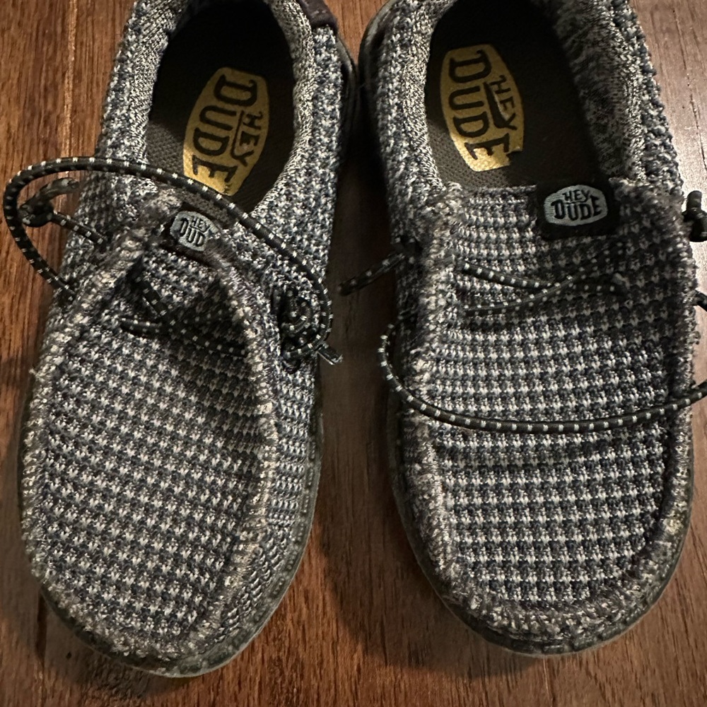Hey Dude Kids' Black and White Moccasins